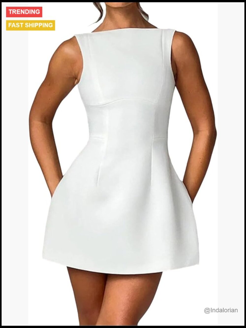 Backless Vest Dress Sleeveless Open Back Mini Dress Polyester Spandex